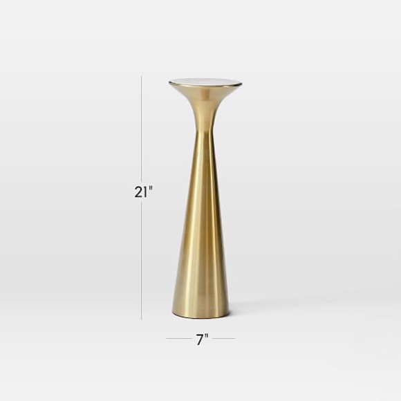 Silhouette Marble Pedestal Drink Table (7") - Picture 1 of 5
